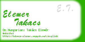 elemer takacs business card