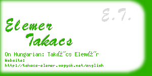 elemer takacs business card